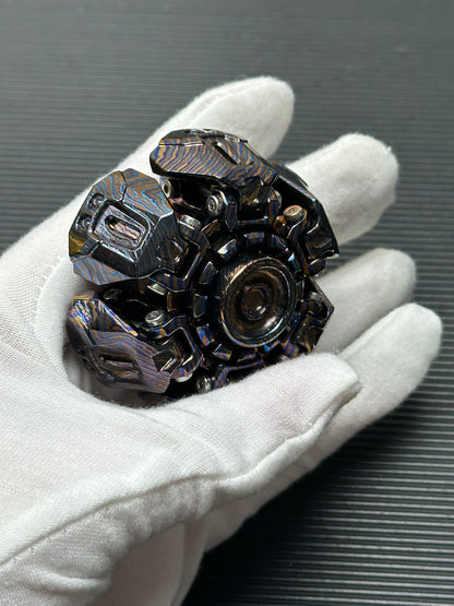 Ancient Iron Shell Opening Zircuti Polished