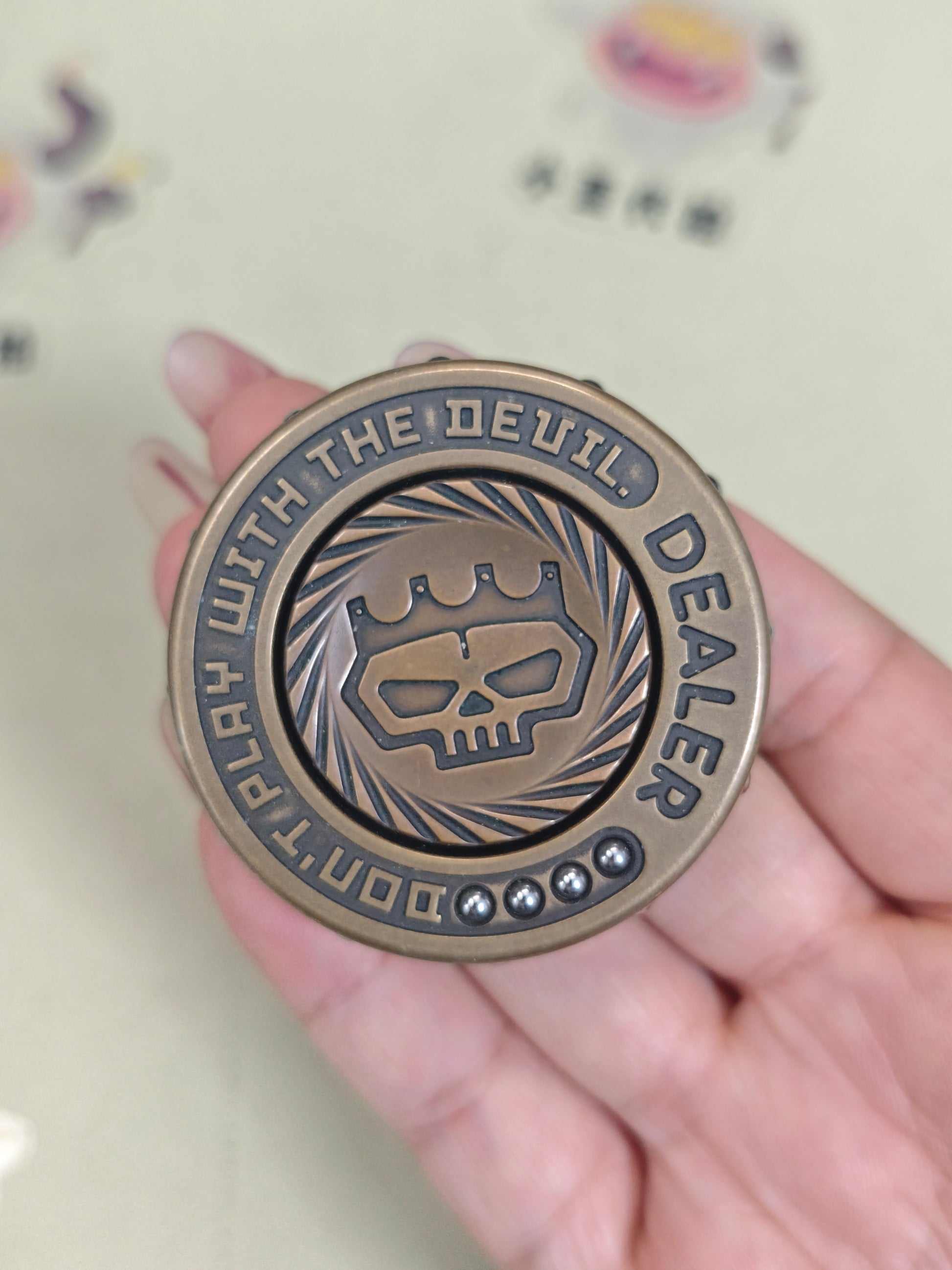 Dealer Button Brass