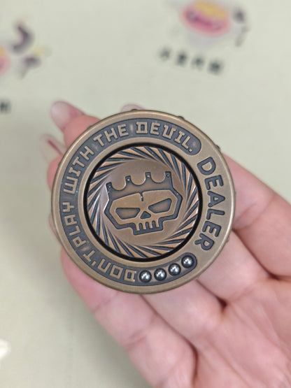 Dealer Button Brass