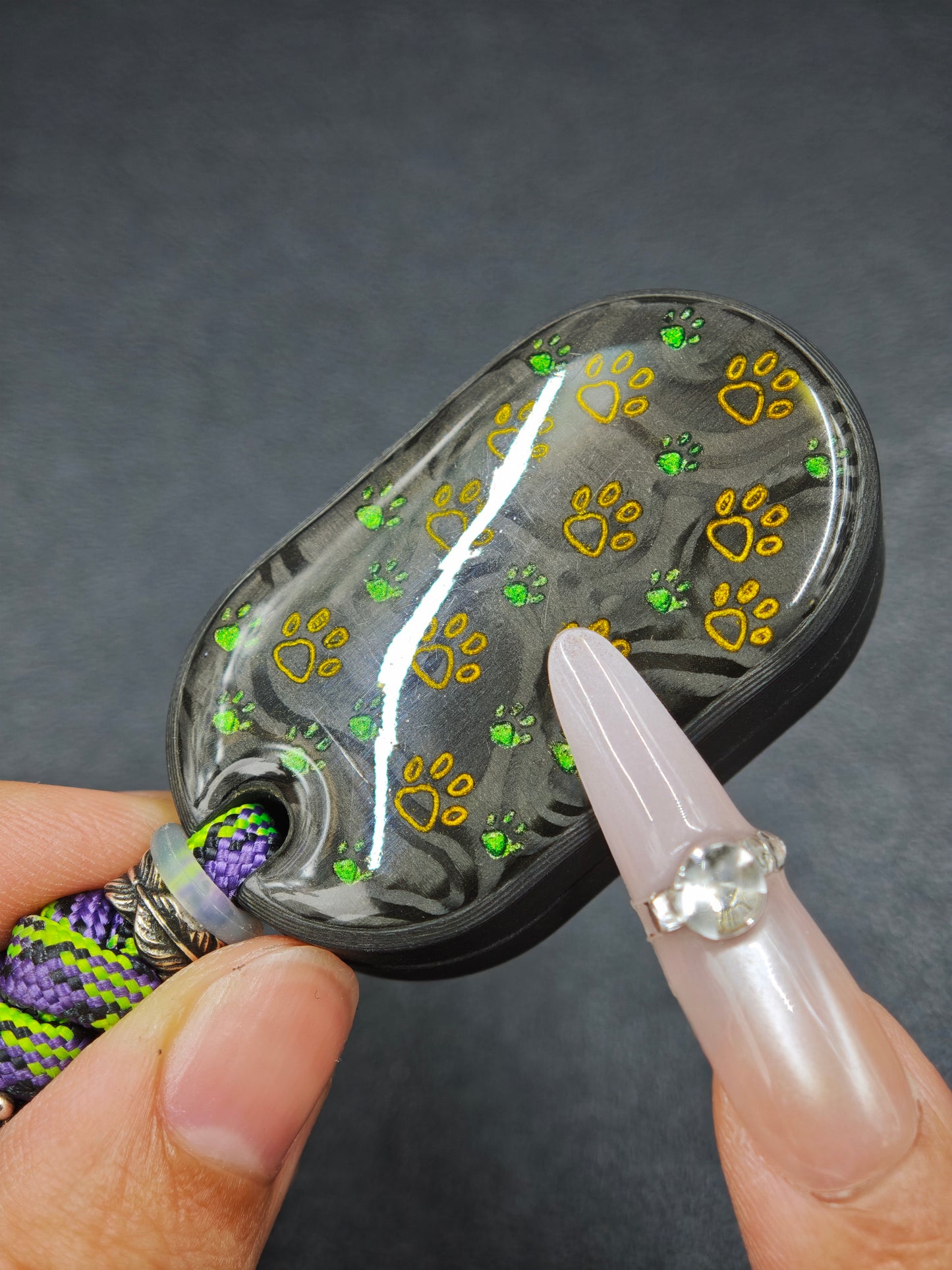 F2 Crystallized Titanium MOP Carbon Damascus
