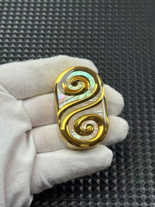 Ripple 2.0 Stainless Steel Gold Plated Resin-Sealed