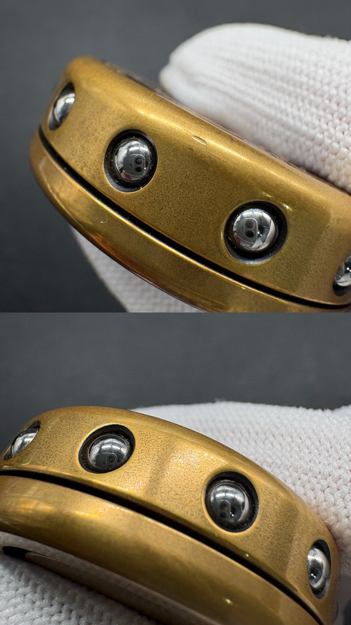 Dealer Button Brass Distressed Polished