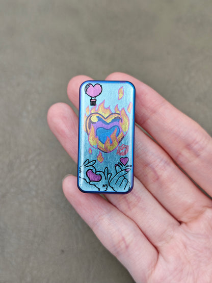 Joyful Titanium Color-Anodized Resin-Sealed