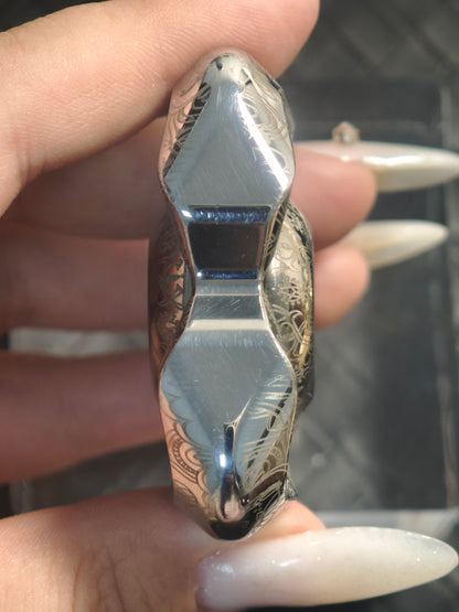 Feather Titanium Engraved