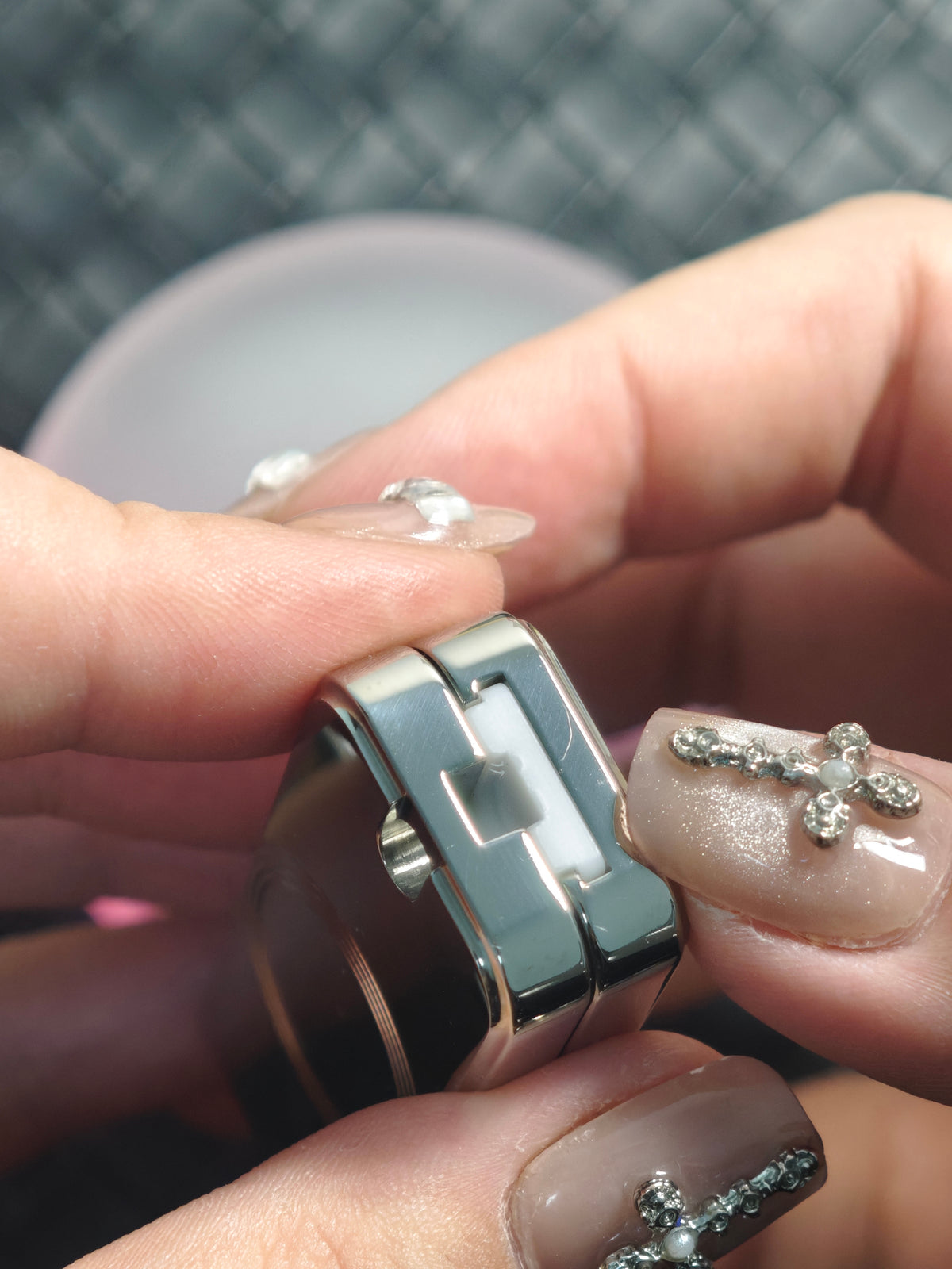 Sugar Cube Titanium Polished