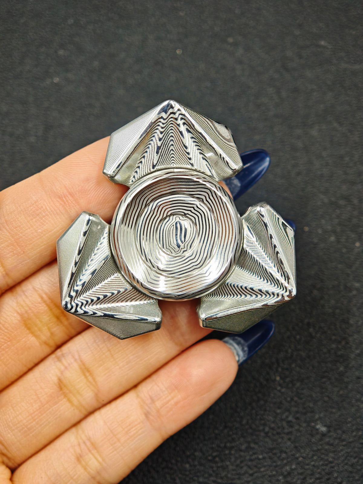 Tri Leaf Crossbone Damasteel