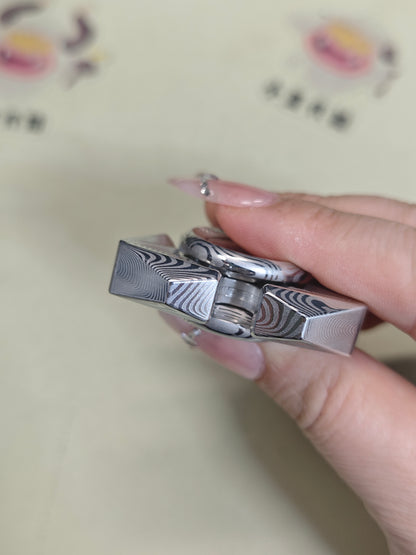 Tri Leaf Crossbone Damasteel