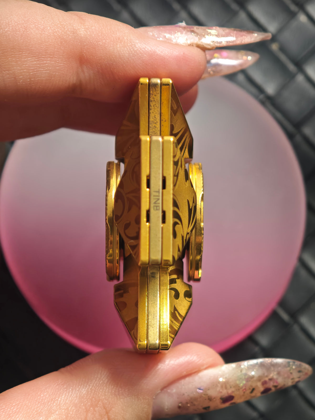 Malta Cross Stainless Steel Gold Plated Engraved