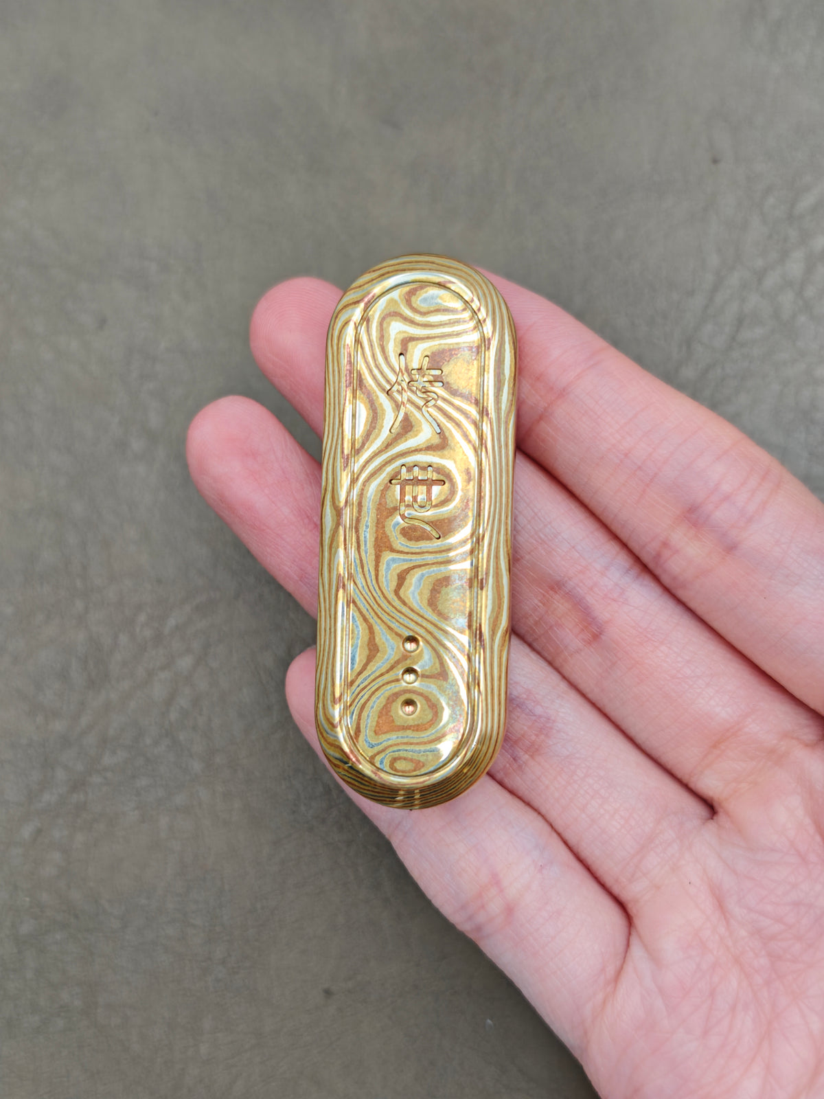 Lucky Draw Mokume Etched Polished