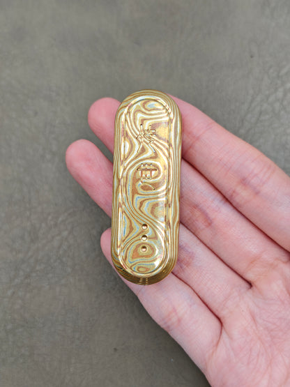 Lucky Draw Mokume Etched Polished