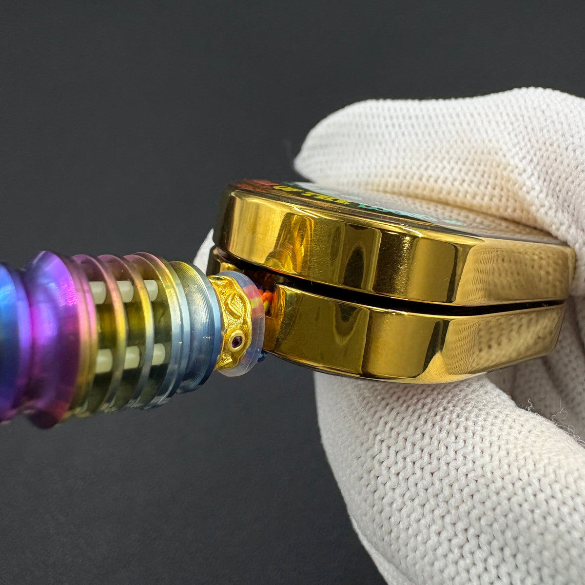 Ling Yun 3.0 Stainless Steel Gold Plated Resin-Sealed