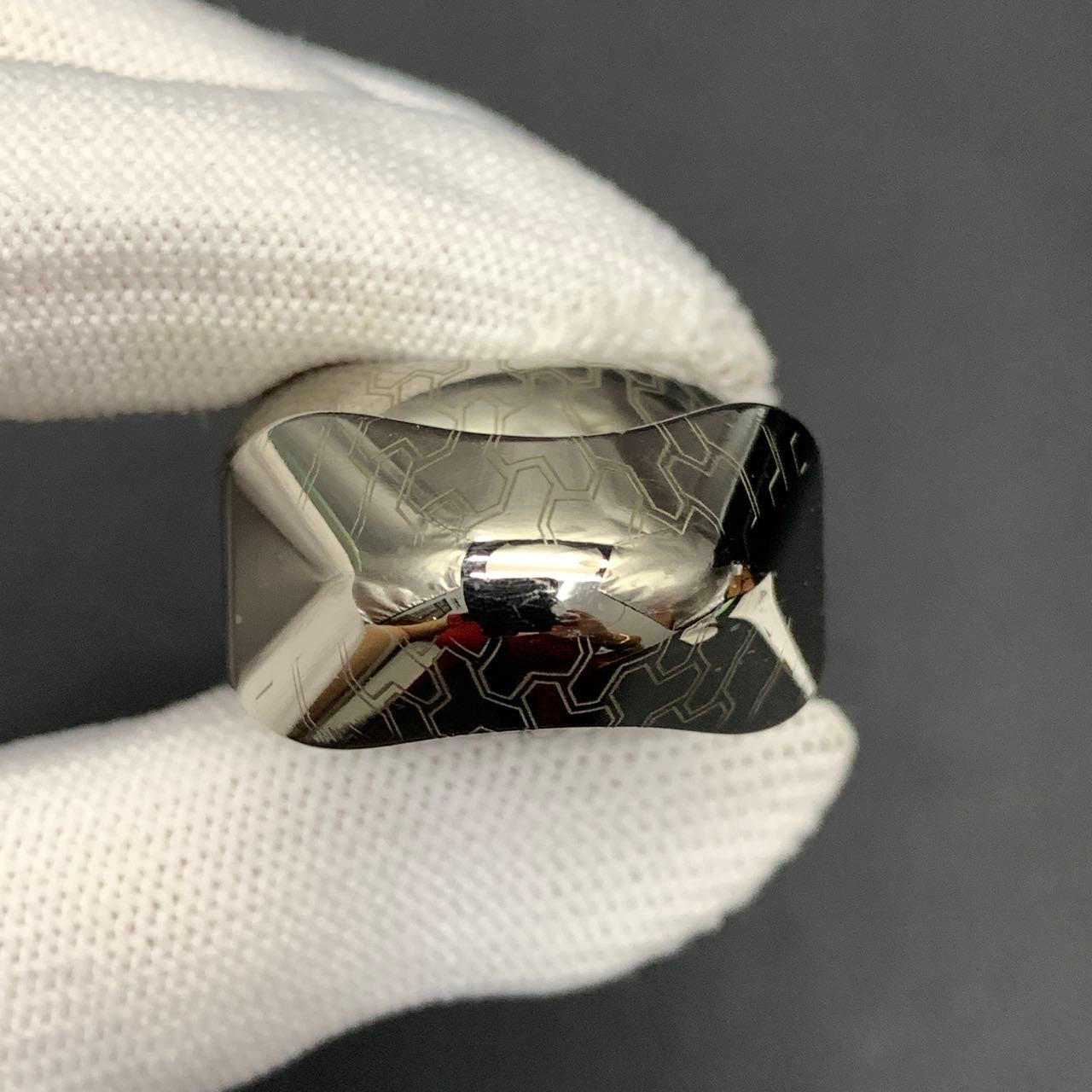 Feather Titanium Engraved