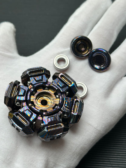 Ancient Iron Shell Opening Zircuti Polished