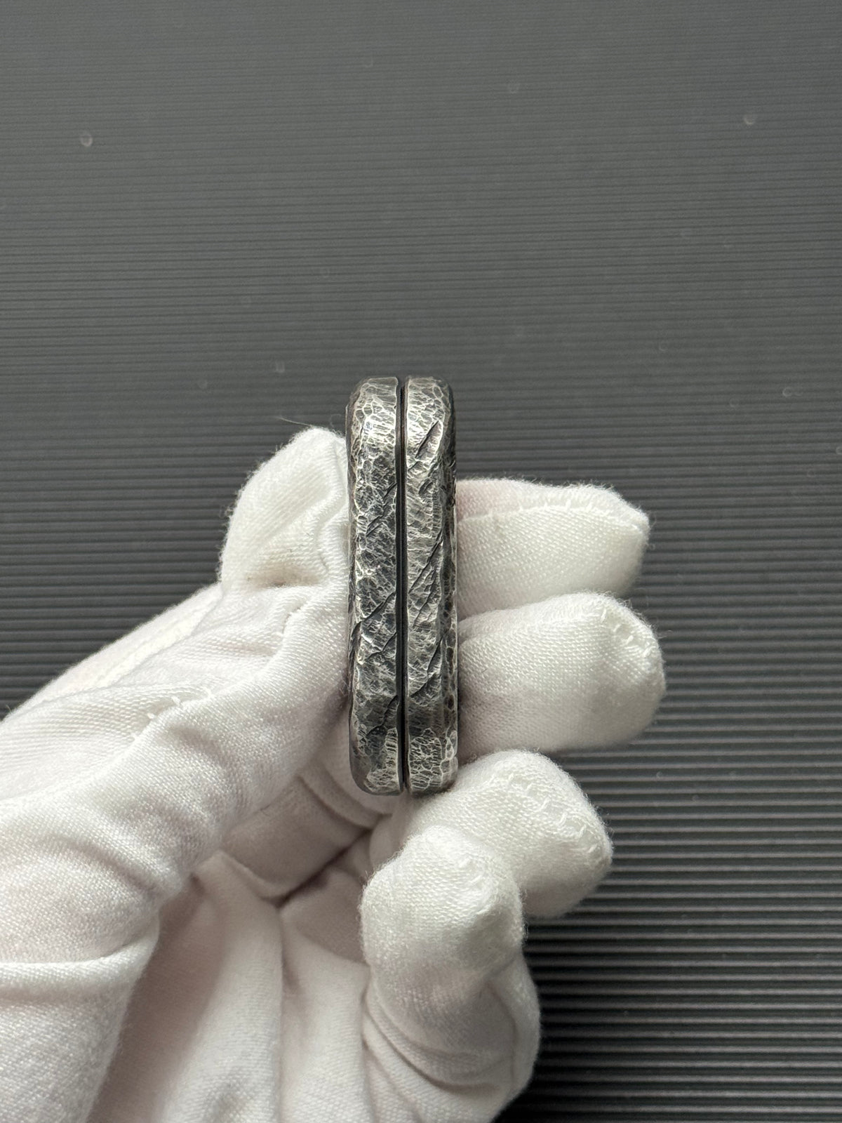Top B Stainless Steel Stone Textured Engraved