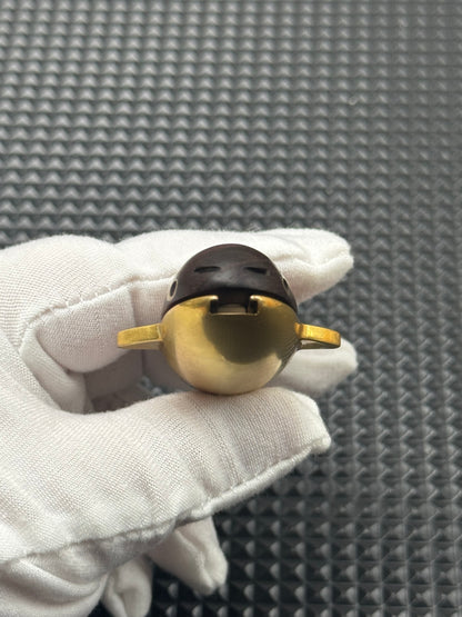 Mini Red Bean Shark Brass