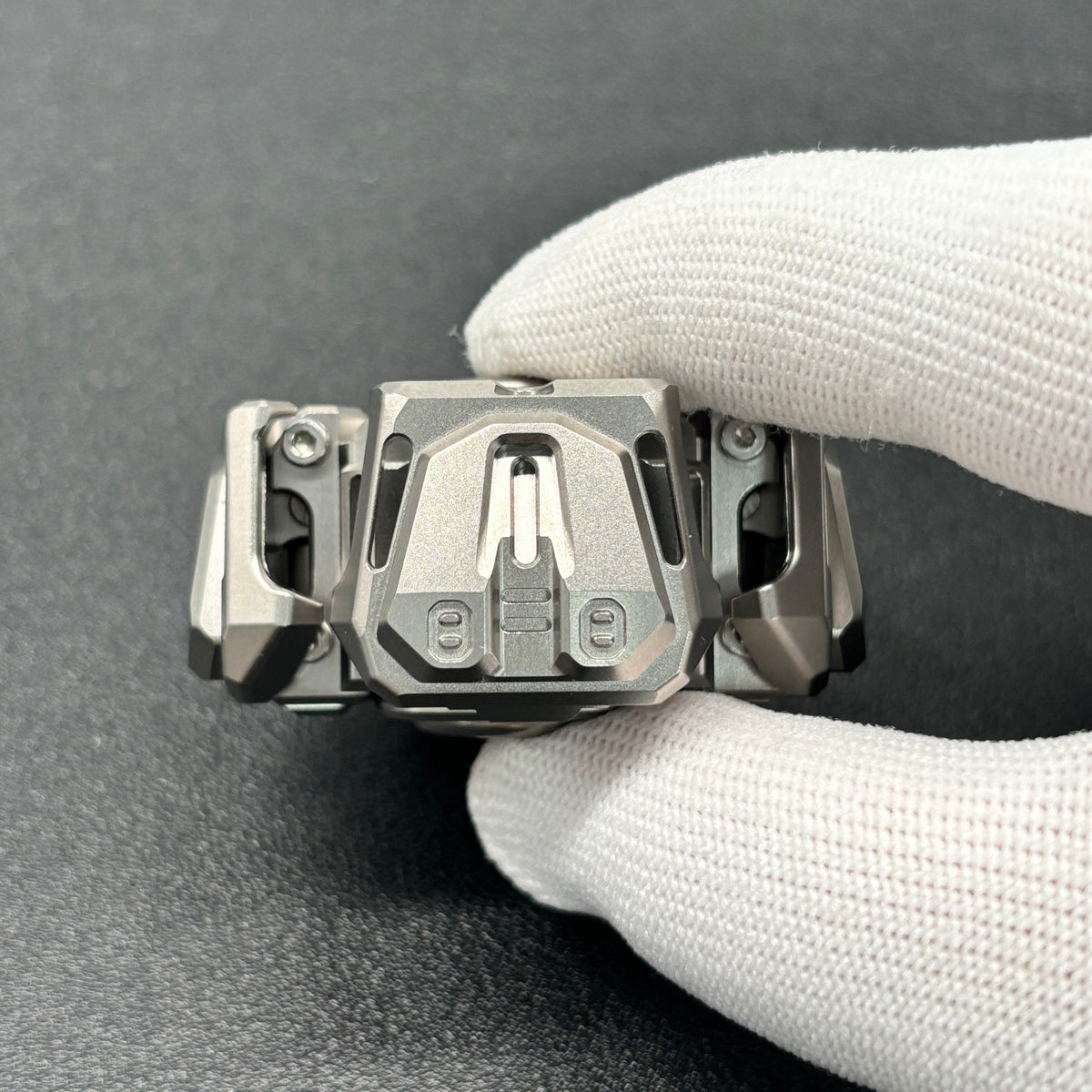 Ancient Iron Shell Opening Titanium Polished