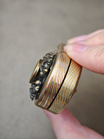 Demon Subduing Toga Tangcao Pattern Copper Mokume
