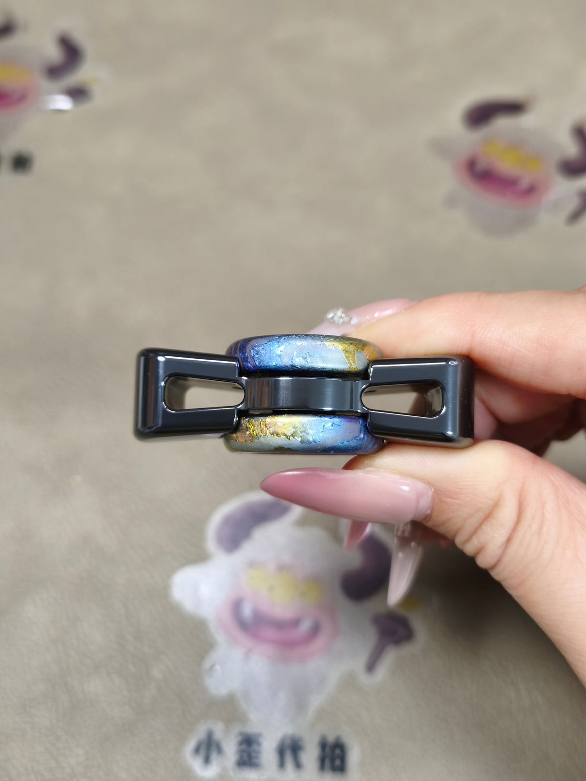Floating Shadow Max Zirconium Engraved Polished