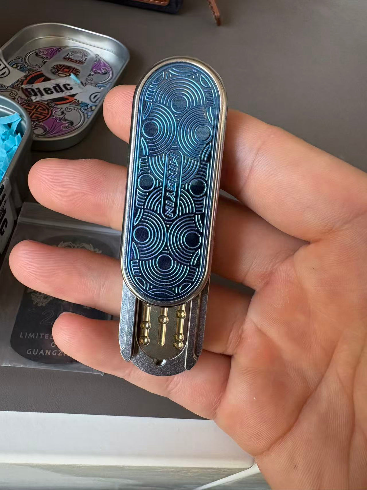 Dorae Titanium Engraved