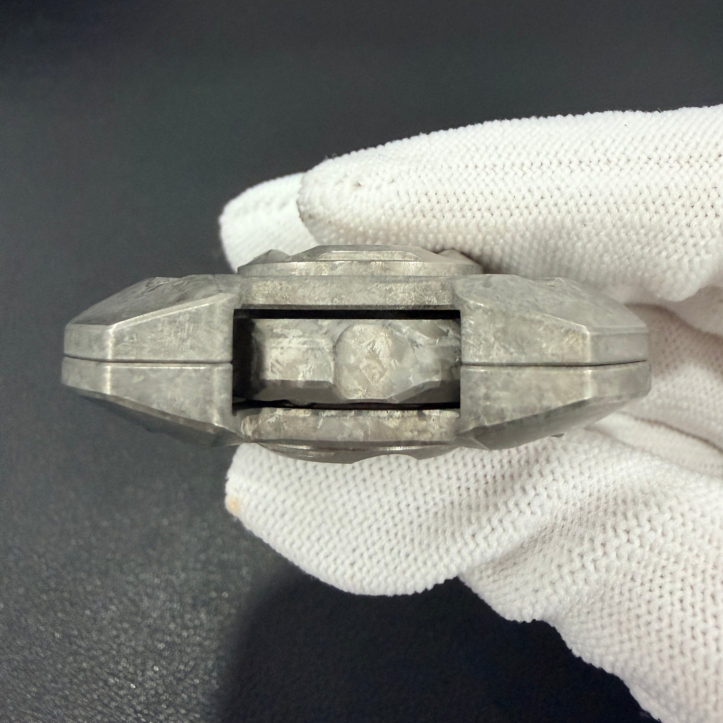 Mortise and Tenon Crystallized Titanium
