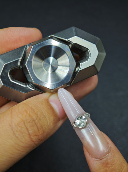 Crystal Twin Leaf Titanium