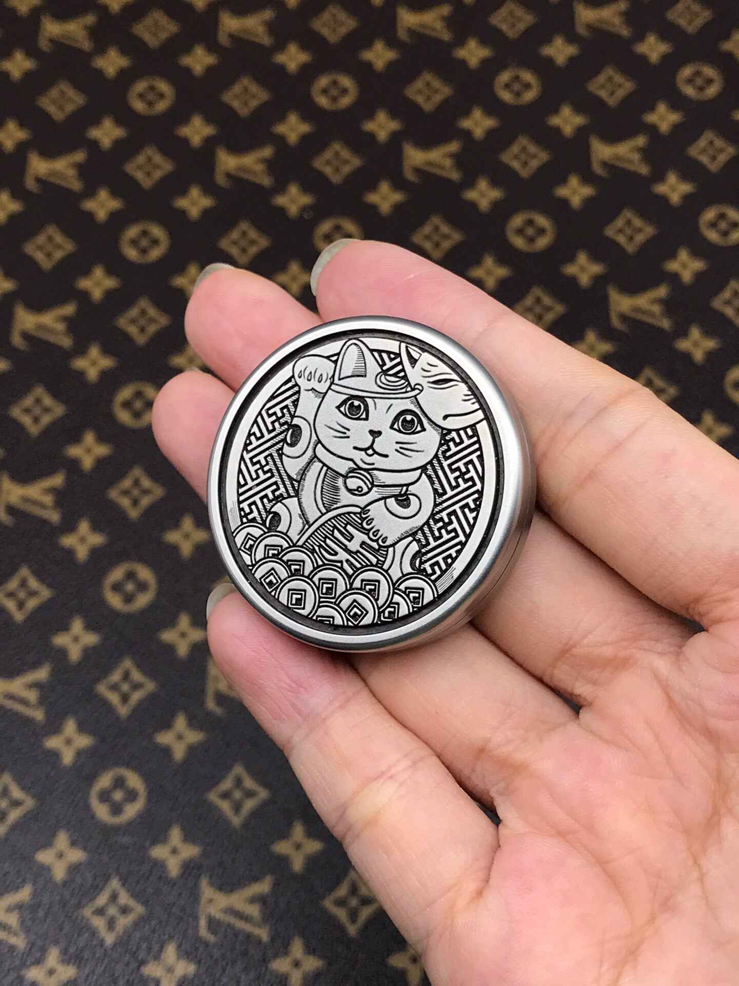 Fortune Cat Theme Haptic Coin Stainless Steel
