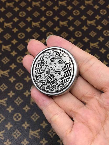 Fortune Cat Theme Haptic Coin Stainless Steel