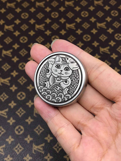 Fortune Cat Theme Haptic Coin Stainless Steel