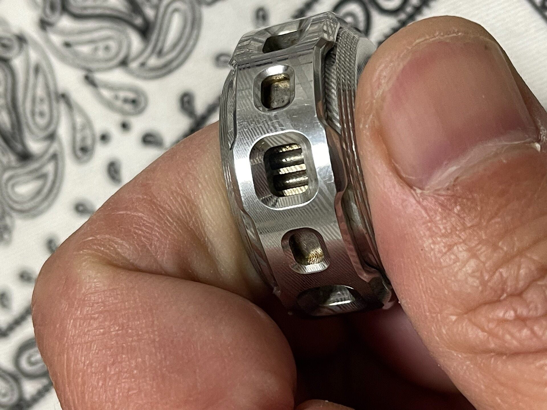 Mechanical Ring, Damasteel