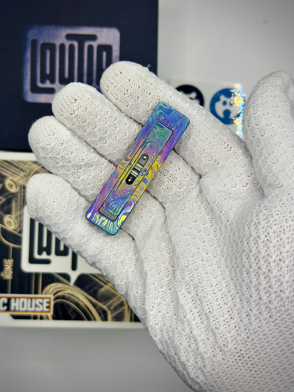 Frog Titanium Engraved