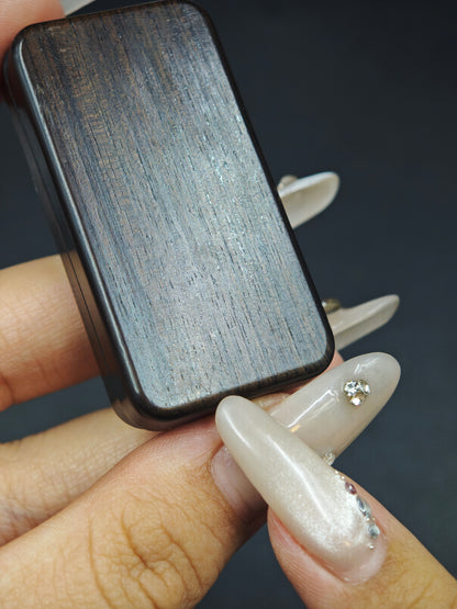 Brocade & Azure Paperweight African Blackwood