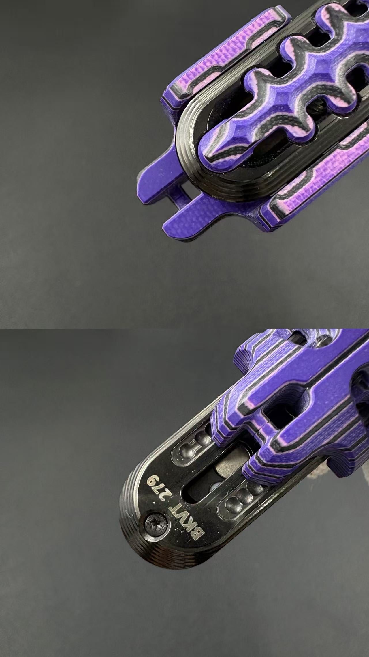 EXOSKELETON G10 Pink Purple Black Bone Core Stainless Steel