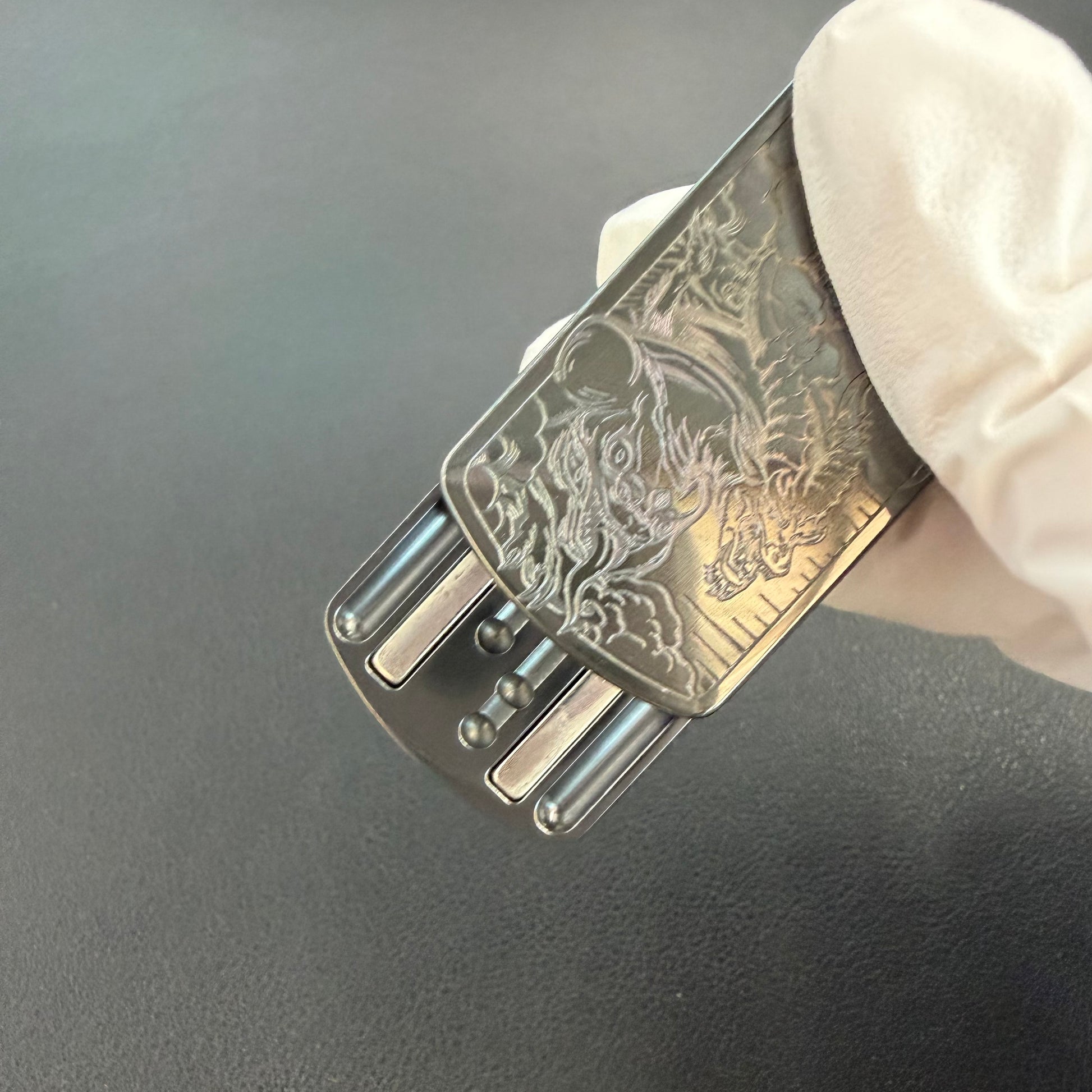 Root Three Zirconium Engraved Polished Limited Edition