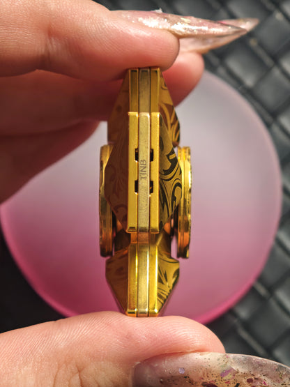 Malta Cross Stainless Steel Gold Plated Engraved