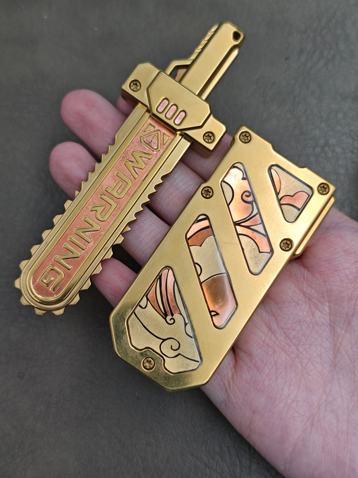 Sky Breaker Stainless Steel Gold Plated Resin-Sealed