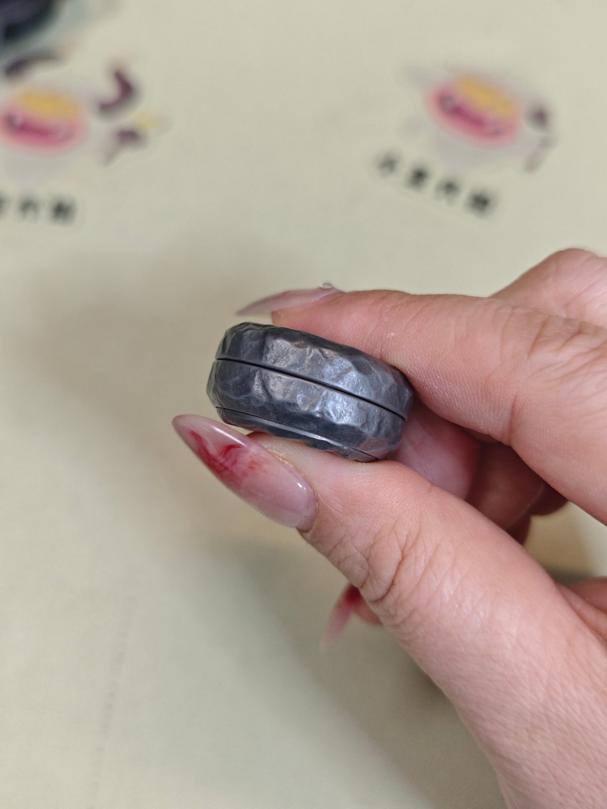 4 Stainless Steel Color-Anodized Stone Textured