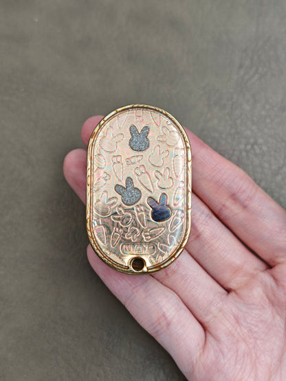 Grumpy Rabbit Rhythm Mokume Etched Resin-Sealed Polished