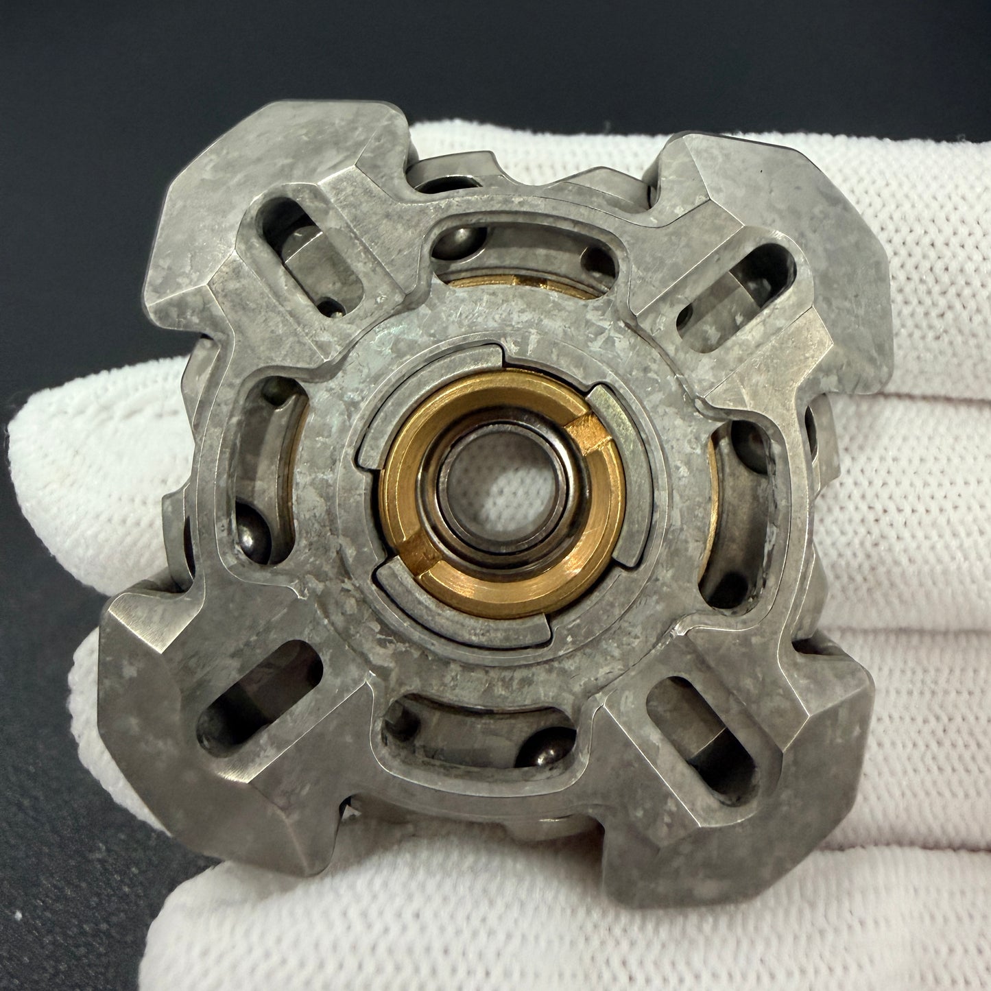 Mortise and Tenon Crystallized Titanium