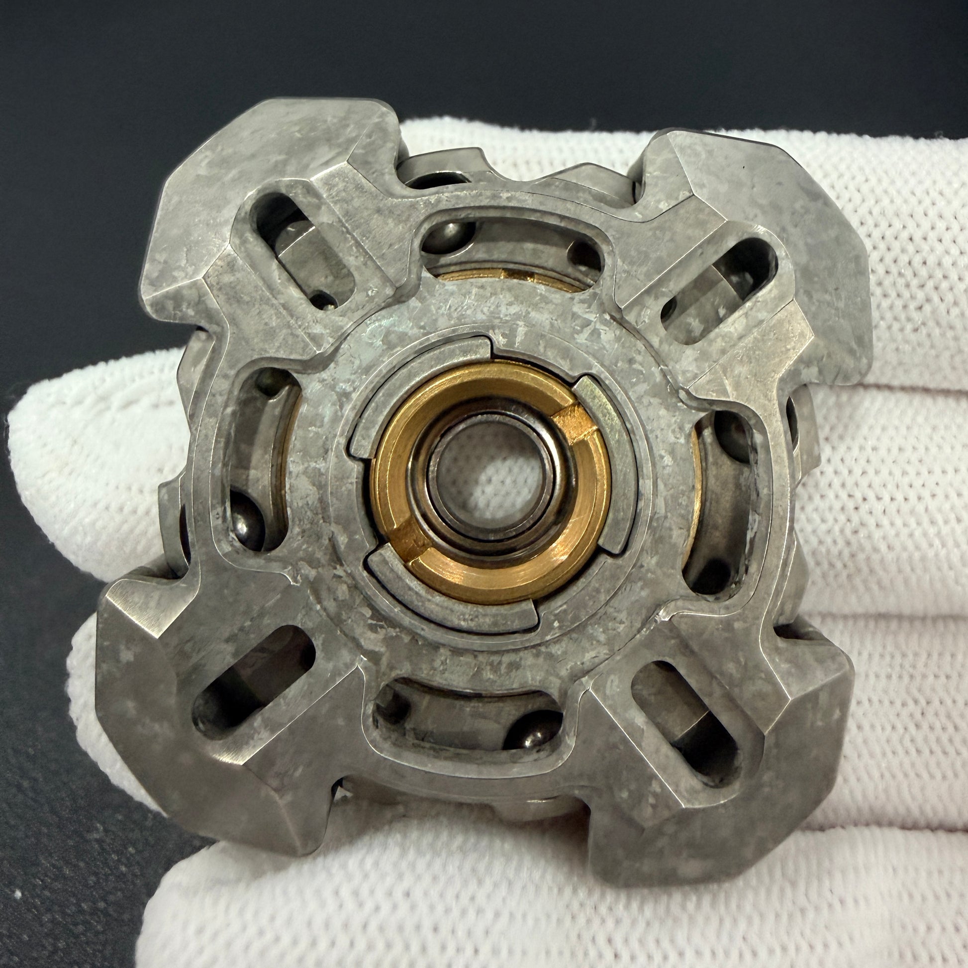 Mortise and Tenon Crystallized Titanium