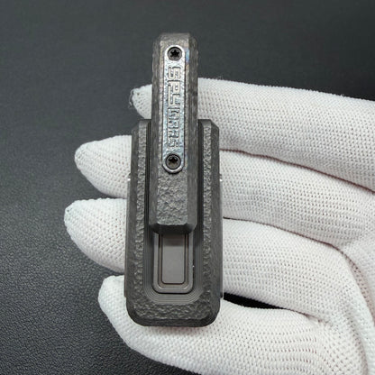 X Lock Zirconium Stone Textured Engraved