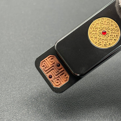 Brocade & Azure Paperweight Zirconium