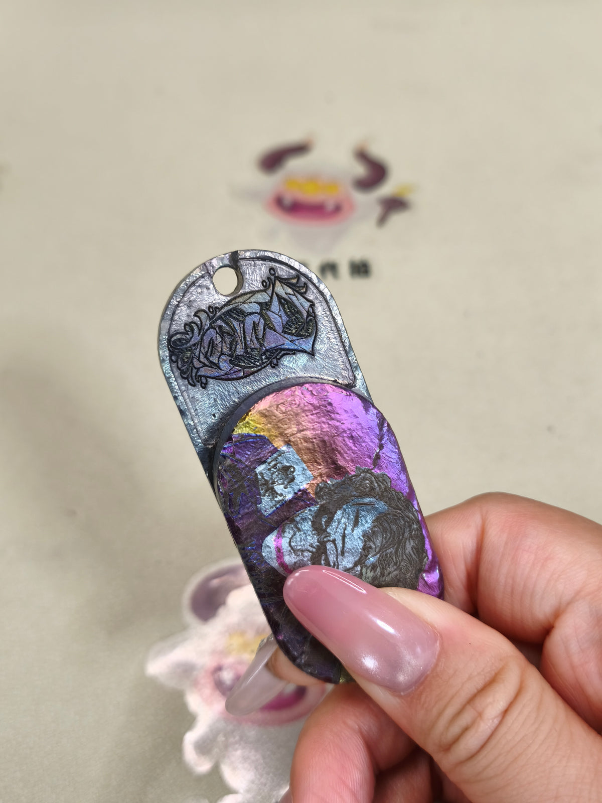 Greedy Cat Zirconium Stone Textured Oil Slick