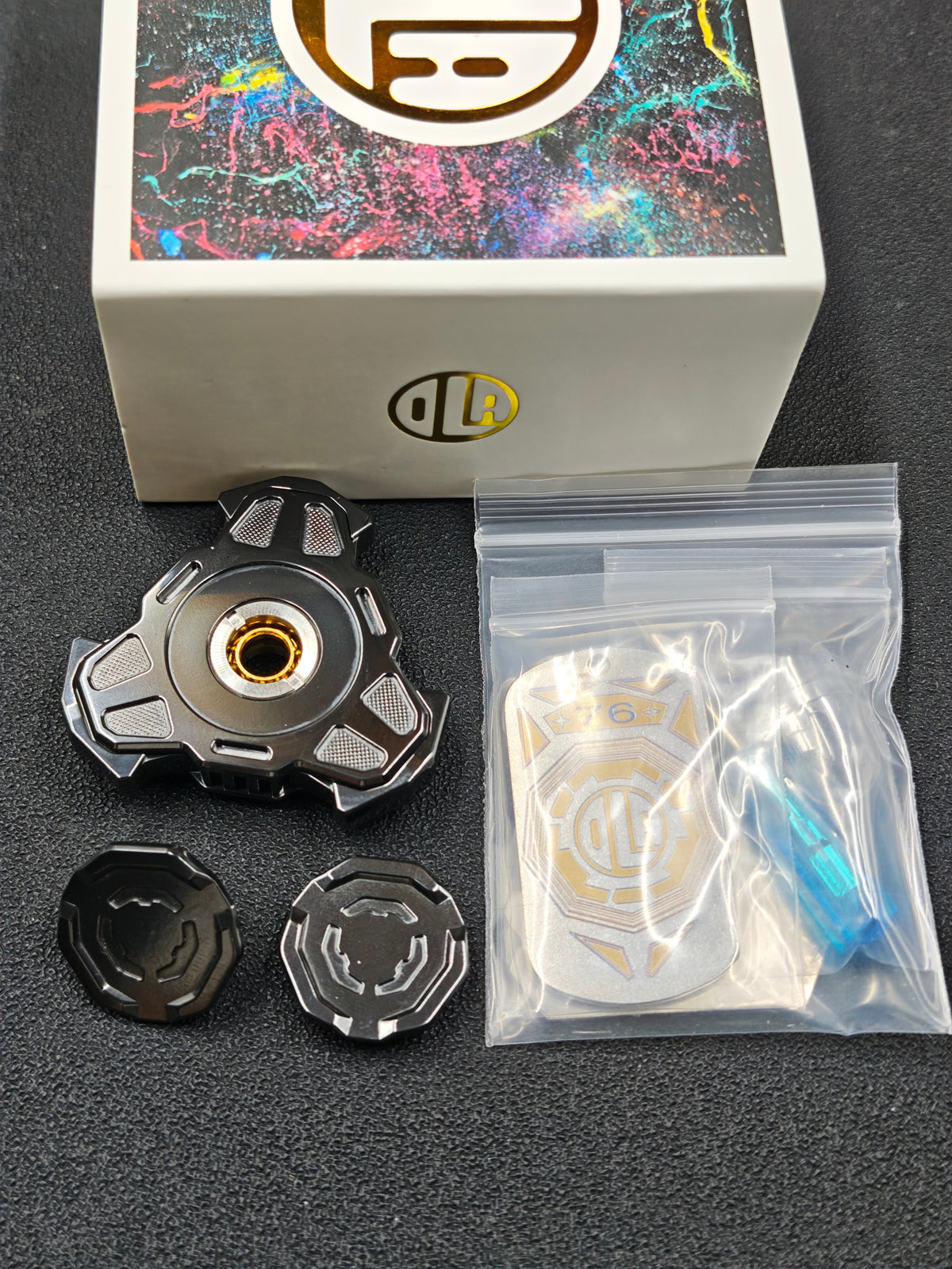 Triple Leaf Ignition Shell Opening Zirconium Color-Anodized Polished