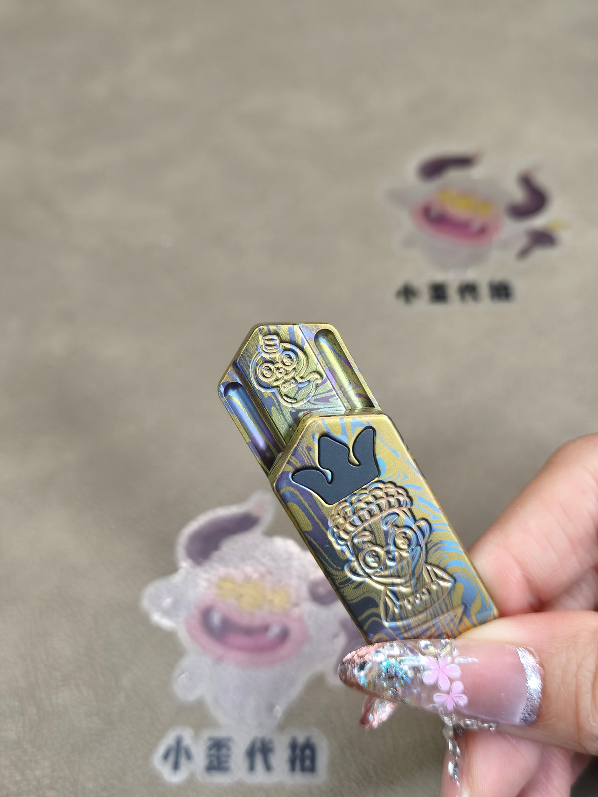 Plane Titanium Engraved