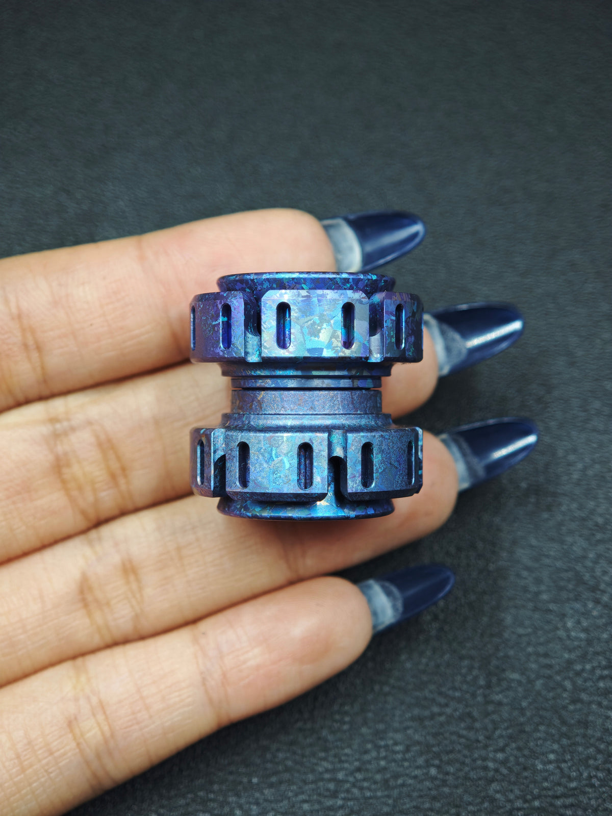 Pillbug Shell Opening Crystallized Titanium