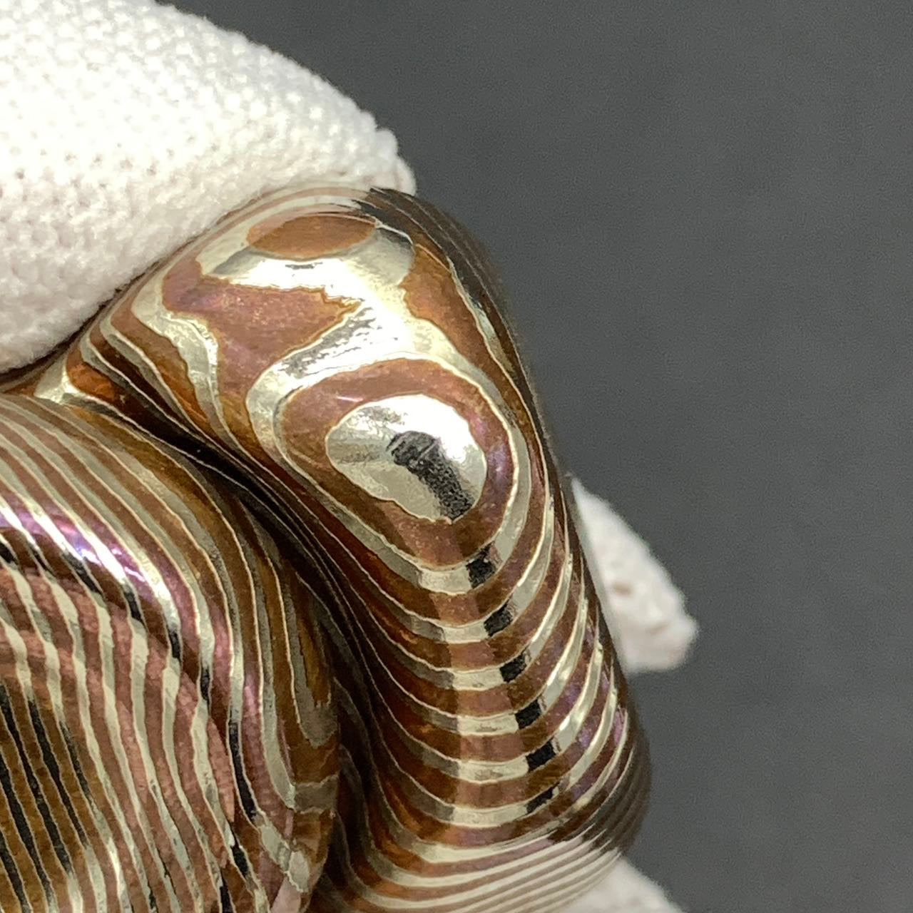 BABY Series A Knife Cloth Bearing Cap Mokume