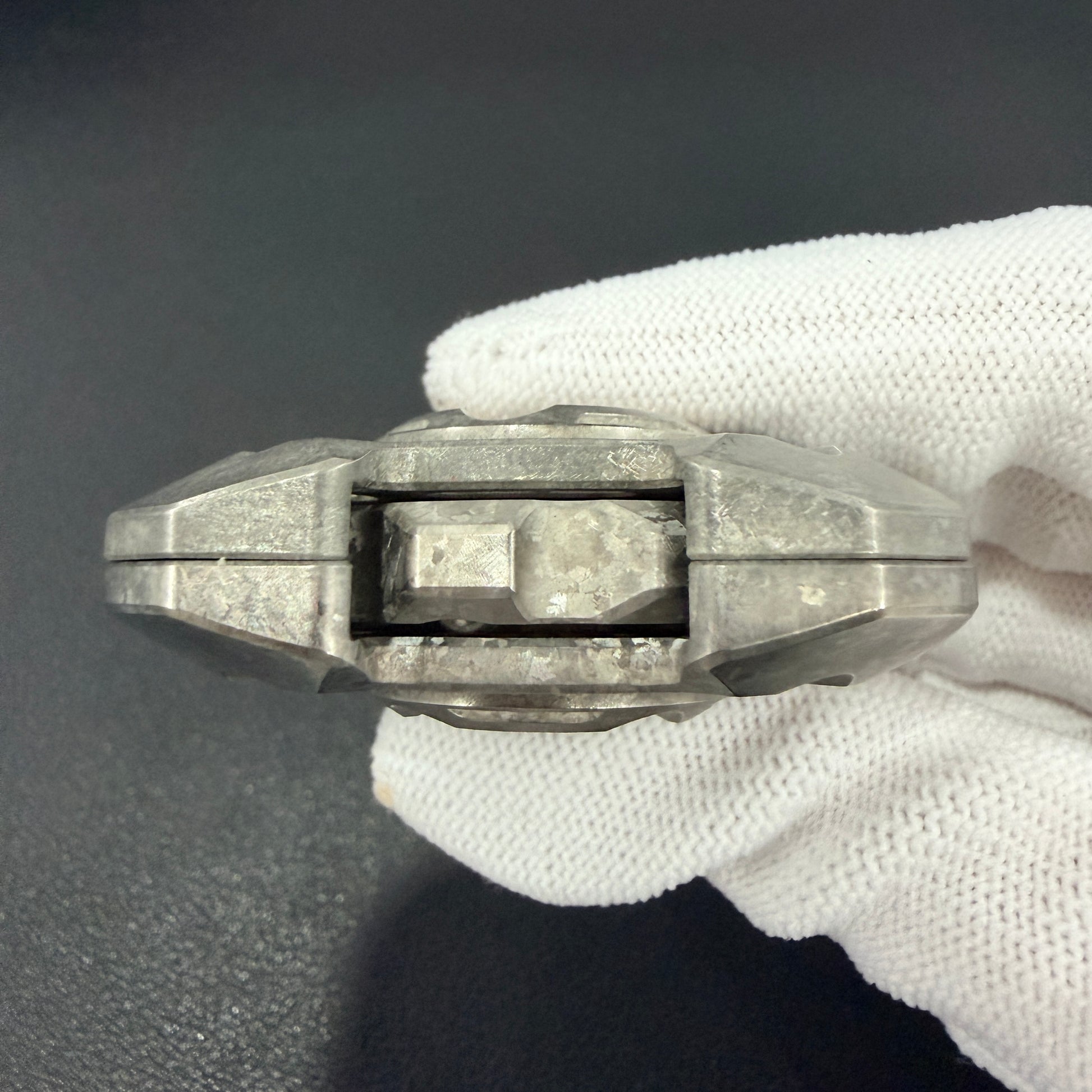 Mortise and Tenon Crystallized Titanium