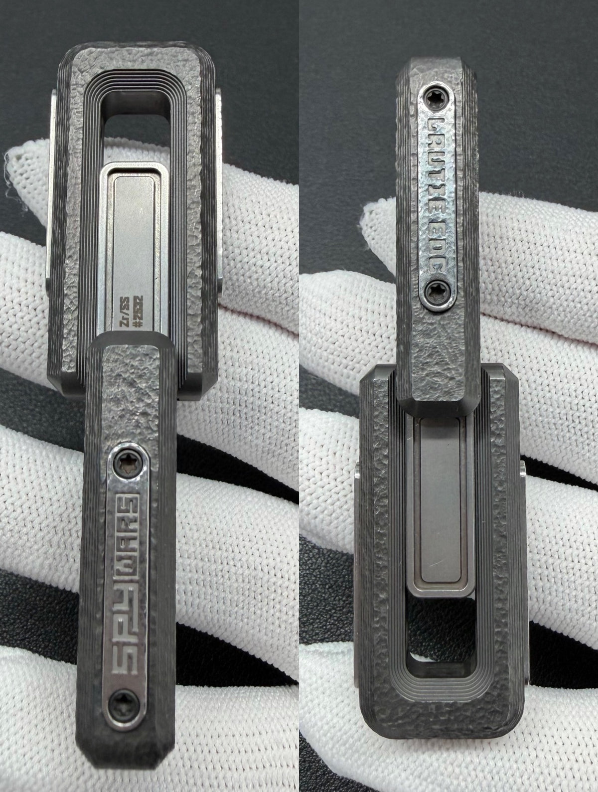 X Lock Zirconium Stone Textured Engraved