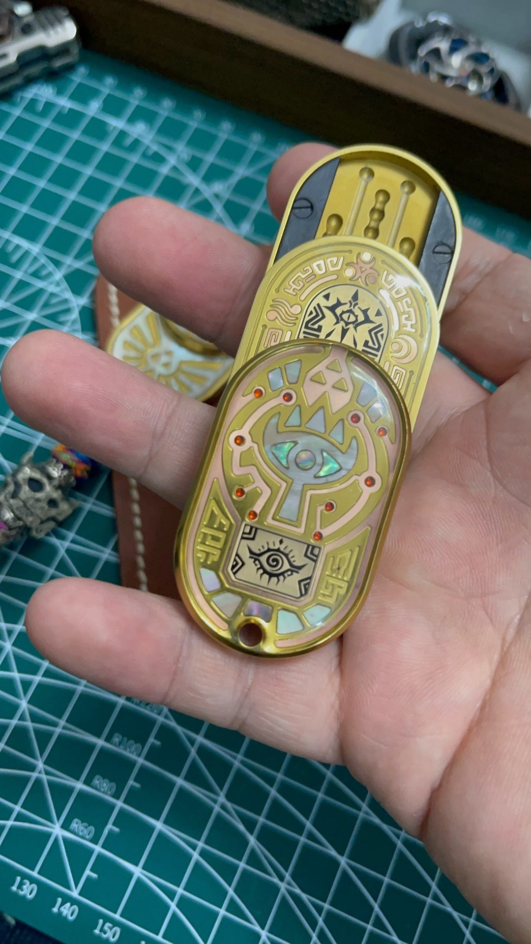 Groove Zirconium Oil Slick & MIX Zirconium Oil Slick Set Gold plated Set