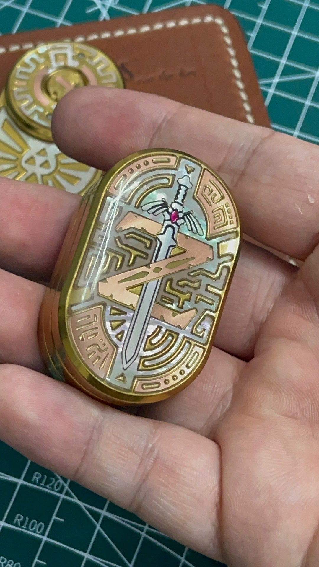 Groove Zirconium Oil Slick & MIX Zirconium Oil Slick Set Gold plated Set